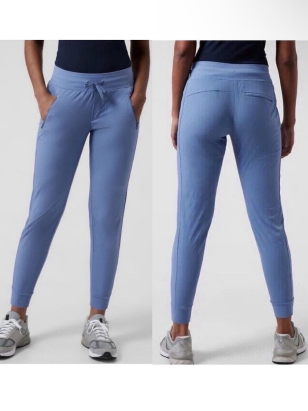 Athleta Trekkie north jogger in cottage blue size 8 Athleisure drawstring waist